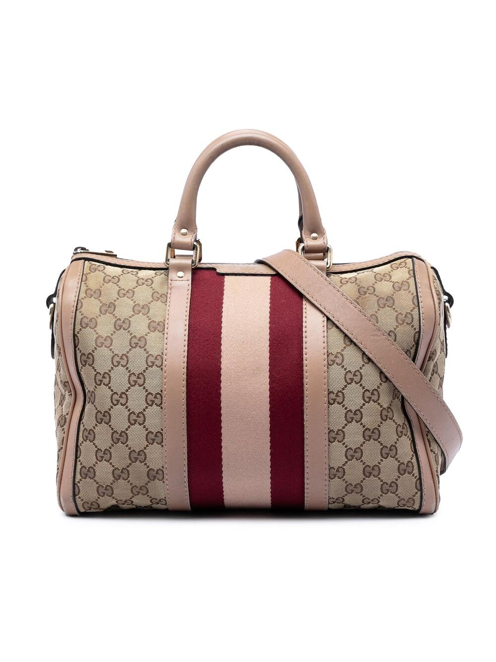 Gucci Vintage Web Boston Bag Gg Canvas #341018G86B